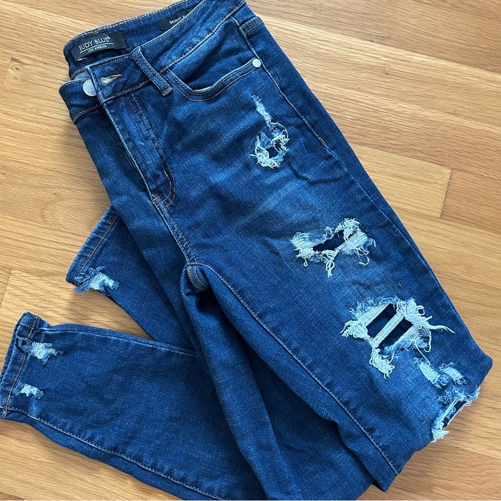 Judy Blue Women's Skinny Jeans - Dark Blue